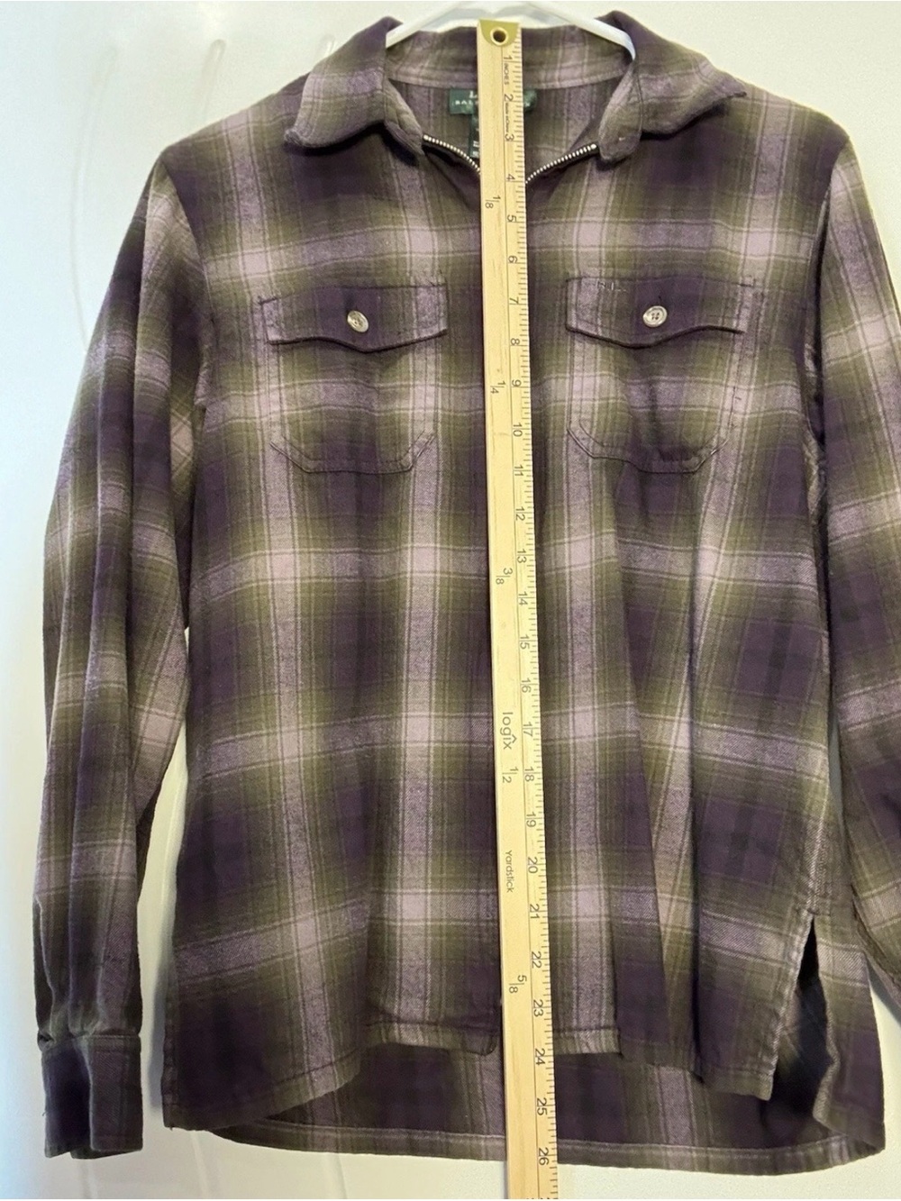 Ralph Lauren Plaid Shirt Jacket - Purple and Black - Picture 4 of 11